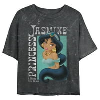 Junior's Aladdin Princess Jasmine Cijeli novi svjetski poster grafički tee crni mali