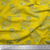 Soimoi Satin svilena tkanina umjetnička paisley ispisana zanata tkanina od dvorišta široka