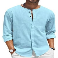 Zodanni Muška košulja Dugih rukava Tunička majica Ležerne prilike Lagana bluza Plava M