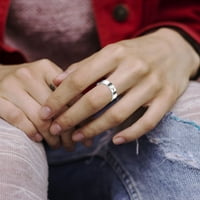 Jednostavan titanijum čelični prstenski prstenski prsten crtani crtični ljubitelj prstenovi za prstenje
