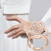 Potpuni dijamantski prsten za ljubav u obliku modnog šupljeg rezbavog dijamantnog prstena