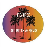 Half Moon Bay St. Kitts & Nevis Suvenir Palm Drveće surfanje Trendy Ovalna naljepnica naljepnica