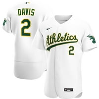 Muški Nike Khris Davis White Oakland Atletics Home Autentični dres igrača