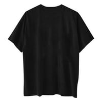 Bluze plus veličine za žene Ženske printom Print okrugli vrat Pulover na vrhu Casual majica kratkih