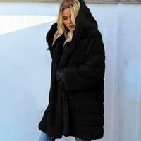 Tking Fashion Womens Cardigan Faux-Fur 'Gilet s dugim rukavima kaput toplije jakna kaput kaput kaput