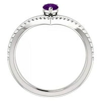 Prstenovi za žene Božićne prodaje ponude Dame Modni kreativni minimalistički geometrijski prsten ljubičasti