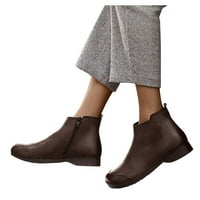 Dyfzdhu cipele kratke retro prozračne čizme Ženske potpetice visoke patentne patentne modne ženske čizme