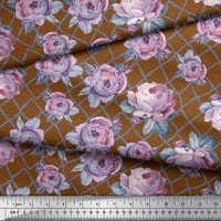 Soimoi pamučna volana tkanina geometrijska, lišće i ružine cvjetne tkanine otiske sa dvorištem širom