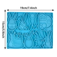 Cake plijesni Uskršnja pričvršćivanje prikupljaju silikone DIY Creative Rabbit Privjesak epoksidne proizvode
