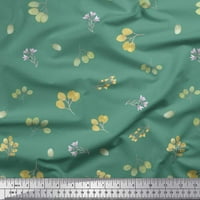 Soimoi Green Pamuk poplin tkanina od lišće cvijeća ispisa šivaće tkanine bty wide
