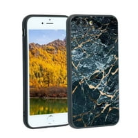Kompatibilan sa iPhone Plus telefonom, tamnom mramornim silikonskim zaštitom za TEEN Girl Boy Case za