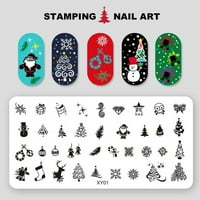 Ploča za utiskivanje za nokte DIY neograničene izbore od nehrđajućeg čelika božićni tematski nail Art za manikuru za zabavu