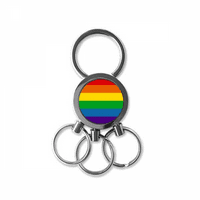 Rainbow biseksualci LGBT od nehrđajućeg čelika metalni držač za držač lanca ključeva
