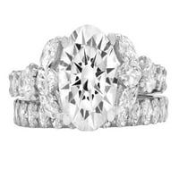 3. CT sjajan okrugli rez originalni kultivirani dijamant VS1-VS J-K 18K bijelo Angažovanje vjenčanih
