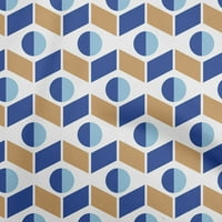 Onuone svilena tabby srednja plava tkanina Geometrijska tkanina za šivanje tiskane ploče za obnarenje