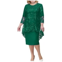 Yubatuo ženska retro čipka plus veličina formalna večernja maturalna haljina casual moda čipkaste veze