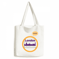 London Outline City Axis Expression Sack Platnena torba torba