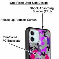 Ultra Slim PC-TPU telefon kompatibilan sa iPhone mini - ljubičastim elegantnim kamerom