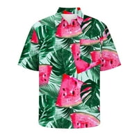 Muški kratki rukav na vrhu majica majica plaža Ters Tropska cvjetna sitnica Havajska majica Revel Regular