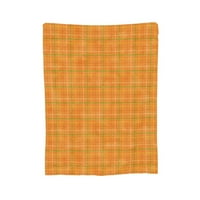 Prekrivač bacite flis za kauč, narančasta prugasta rešetka lagana plišana blještavi bokse za meko krevet