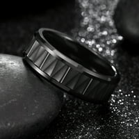 Volfram Carbide srebrna ili crna lica dizajn dizajna visoki poljski vjenčani prsten za vjenčanje Muške