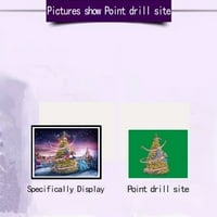 VNTUB Diamond oslikan DIY 5D Diamond Slikani plažni komplet, ukras božićnog zida