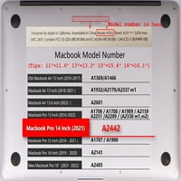 Kaishek zaštitna futrola Tvrdi poklopac kompatibilan izdanje MacBook PRO S sa XDR displej dodirom TIP
