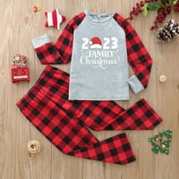 Pseurrlt Božić Toddler Božić pidžama Onesie Boys 'pidžama Organski pamučni božićni pidžami