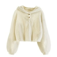Sdjma dječje djevojke fleece hoodie toplo labav jakna za pulover gornji kaput
