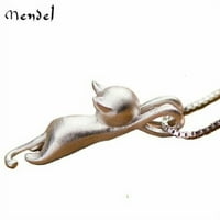 18 Sterling srebrni lanac mačji mačka privjesak ogrlica slatka šarm ženska poklon kutija
