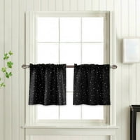 Wozhidaoke BlackOut Curtains Fall Decor Star Curtains kratke zavjese Male zavjese Zavjese za opreme