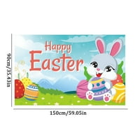 Wofedyo Uskrsni ukrasi Uskršnji baner Odmor za odmor Egg Bunny Zastava pozadine za odmor za odmor za