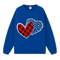 Žene Slatka grafička dukserija za Valentinovo Ležerne prilike pulover sa okruglim vratom Lagane majice
