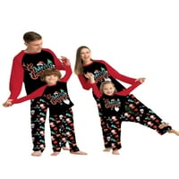 Capreze Santa Claus Print Podudaranje porodice Pajamas Podesite spavanja za žene Muška djeca Xmas PJS