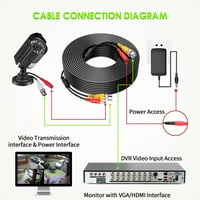 -Geek prediznuto al-in-one kamera video žičana kabela, fleksibilan i otporan na vremenski otporan na