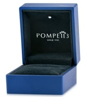 Pompeii 1 3ct plavi srčani safirni dijamantni prsten 14k bijelo zlato