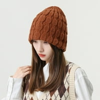 Žene topli čvrsti twist pleteni kukičani hrpa hrpa špet pulover kape za kapuće od zečeva