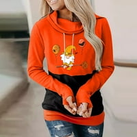 Ženska modna casual Halloween tiskani od tiskani s dugih rukava s kapuljačom pulover s kapuljačom vrhovi
