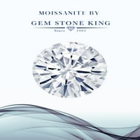 Gem Stone King 18k žuti pozlaćeni srebro 3-kameni prsten checkerboard Citrine Moissine