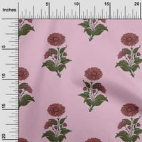 Onuone pamučno poplilovno ručno ružičasta tkanina cvjetna blok šivaće tkanina od dvorišta otisnuta DIY