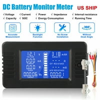 Prikaz DC monitor baterije Mjerač 0-200V Volt AMP za automobil RV solarni 100A shunt