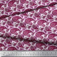 Soimoi Satin svilena tkanina cvjetna i paisley ispisana tkanina širom dvorišta