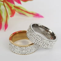 Keusn ženska modna boja od nehrđajućeg čelika Geometrija prsten za prsten veličine 5- W