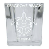 Seagrove Beach Florida Suvenir Squane Shot Glass Laser Etched kornjača