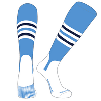 Kruška pa elitna bejzbol koljena visoka čarapa za stremene nebesko plava, bijela, mornarica