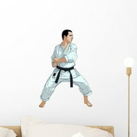 Karate ilustracija Zidni naljepnica Wallmonkeys Ogulja i pastic Graphic WM102874