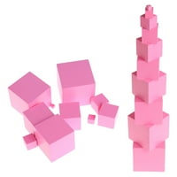 Montessori senzorski materijali Obiteljska porodica sa drvenim građevinskim blokovima dječje igračke