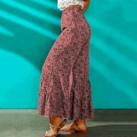 Bigersell uznemirene pantalone za žene pune dužine hlače modne žene ljetne casual labave visoke pljeske hlače sa hlačama sa rupom rastegnutim hlače