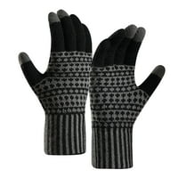 PupAwkoer žene zimske rukavice tople pletene rukavice elastične zimske muškarče Tekstutne rukavice rukavice