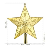 Zlatna stabla Topper Golden Star Božićni odmor TOPER TOCK TOCK PLASTIČNI STAR FESTIVAL STAR TREETOP